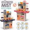 65pcs 93cm Bambini Simulazione Kitchen Set Pretend Play Cooking Spray regalo Water Music Luce Mini alimentari giocattolo Natale bambina