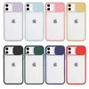 Custodie per telefoni trasparenti opache Cover morbida in TPU per iPhone 15 14 13 mini 12 11 Pro X XS Max Plus con protezione per porta scorrevole per fotocamera