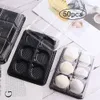 50pcs 6 cavità scatola per cupcake scatola di plastica trasparente per torte contenitori Mochi vassoio Mooncake con coperchio trasparente scatola per imballaggio alimentare