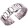 Sólido 316L Acero inoxidable Correas de reloj Plata 18 mm 20 mm 22 mm Reloj de metal Correa Relojes de pulsera Pulsera CJ191225223T