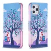 Lederen portemonnee hoesjes voor iPhone 15 Plus 14 13 12 Pro Max Samsung S23 FE S22 A13 5G Note 20 Ultra Olifant Uil Vlinder Bloem Panda Beer Eenhoorn Cartoon Houder Flip Cover