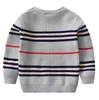 Projektant chłopców Sweter Stripe Stripe Pullover Letklover List do wyłuszczonego dzianiny Skoczek Dziecka Bawełny Sweter A4421561055