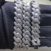 7 "-26" хип-хоп aaa cz камень мощеный blingced leded out out miami curb cuban link цепочка ожерелья для мужчин рэпер ювелирные изделия могут открывать замок T200824