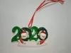 Resin Christmas Ornament 2020 Christmas Decorations Quarantine Personalized Survived Family of 6 Ornament with Face Masks