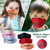 kids Mouth mask with zipper Easy to Drink Washable Reusable Face Mask Women Men Breathable Sports cloth Face Mask