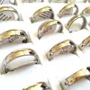 50pcs Silver Polish Comfort-fit 4mm Band Classic Stainless Steel Wedding Rings for Men and Women Wholesale Jewelry Lots