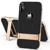 Case dla iPhone 11 Pro Max XS Max XR X Luksusowy Miękki Silikon + Stojak PC Hybrid Back Ochronna Ochronna dla iPhone 6 6S 7 8 Plus Shell