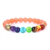 8mm 7 Chakra pierre naturelle tête de Bouddha bracelet oeil de tigre perles turquoise bracelets pour femmes hommes bijoux de mode volonté et cadeau de sable