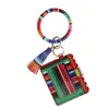 28 Designs PU Keychain Pulseira Carteira Festa Favor De Couro Borla Pingente de Bolsa Leopardo Sunflower Imprimir Pulseiras Sacos Senhoras Bom Presentes Para As Mulheres