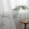 Белая тюлевая занавеска для украшения гостиной, современная шифоновая однотонная прозрачная вуаль, кухонная занавеска el Window Tulle277Y