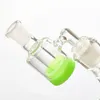Mini-Glas-Asche-Fänger mit Silikonbehälter mit Silikonbehälter 14mm Rauchglasplatte Rechnungsgelenk-Fängeradapter für schwere Bong-Wasser-Rohröl-Rig-Ashcatcher