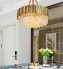 Moderne LED-kristallen kroonluchter voor woonkamer slaapkamer keuken kroonluchters luxe goud ronde ketting lichte armaturen