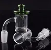 DHL 5mm Clear Bottom Flat Top female 18mm 14mm 10mm male quartz banger nail With UFO Colored Glass Carb Caps For Glass Bong