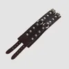 Male039s Trendy Punk Rock Bracelets color coffee PLB007 Alloy Watch Buckle Round Rivets Beaded Accessory Personality Hip Hop2418454