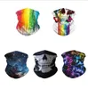 Máscaras 3D Starry Sky Bufandas Máscaras Prevención de insectos Handwarp Multifuncional Skull Ciclismo Pañuelos Unisex Skull Neck Gaiter Bufanda LSK774