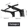 Horizontale staven Multifunctionele Wall Mount Pull Up Bar Dip Station Kin Indoor Fitnessapparatuur voor Thuis Gym Heavy Duty