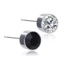 Allergen Free Stainless steel diamond stud earrings women mens ear fashion jewelry will and sandy gift