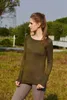 19049 Winter Solid Color Knits Tee Dames Sport Shirts Yoga Gym Tanks Tops Sexy Dame Running Jacket Back Large Uni TY DR OP BACK TWEATER