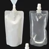 100шт / серия 100мл Встаньте Питьевой сумки пакета Transparent сумки Рвых сумка белого серебра мешочек для напитков молока сока