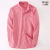 2020 Mens Oxford Macaroon Color Shirts Long Sleeve Men Dress Shirts Formal Business Social Many Color To Choose