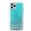 Voor iPhone 11 12 PRO X XS MAX XR 6 7 8 Plus Case Nieuwe Mode Glinsterende Real Dry Flower Flow Pailletten Folie