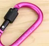 8CM D Type Carabiner With Lock Quick Hanging Nut Buckle Hanging Buckles Aluminum Backpack Hanging