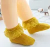 Baby Girl Socks Lace Frilly Newborn Sock Ruffled Newborn Tutu Socks Solid Ankle Sock Princess Dance Footwear 6 Colors DW57501441025