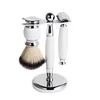 Men039s harts vintage rakknivar Set Beard Brush Metal Alloy Badger Hair Hushåll Face Borstar Rakare Barber Tools No Blade 00874389627