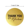 Event & Party Supplies 500 Labels Per Roll Hot round gold foil thank you for purchasing sticker roll pack sticker gift package Stationery 1inch