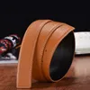 Belts Mens Belt Fashion Belts Men Leather Black Business Belts Women Big Gold Buckle Womens Classic Casual Ceinture with Orange Box 56