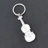 Musical Instrument Guitar Anel Key Violin Keychains Saco pendura o presente de promo￧￣o de j￳ias da moda