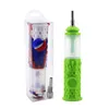 Silicone Smoking Pipe Water Filter Bubbler Collector with 10mm Titanium Nail for Concentrate Dab Oil Bunner Hookah Kit