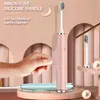 S6 Powerful Ultrasonic Electric Toothbrush Sonic Wave Whitening Waterproof Brush Rechargeable Teeth Brush Replacement Heads Set