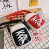 Whole-Canvas Shoulder Bags Shoelaces Bind Crossbody Causal Cool Girl New Style Canvas Bag215L