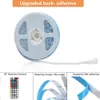 SMD 3528 5M 300LE RGB LED Strip Işık Su Geçirmez Dış Işık Çülkenli Bant Şeridi 24Keys DC12V Adaptör Set250s