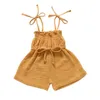 Kids Designer Clothes Girls Boys Solid Color Sling Romper Infant Toddler Suspender Jumpsuits Summer Baby Clothing7128475