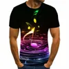 Анимация 3D-печать музыки с коротким рукавом для мужчин и женщин модная сексуальная футболка с наполнением барабана в стиле хип-хоп забавная men039s Shirt1182989