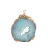 Smycken Halsband Hängsmycke Creative Style Natural Stone Agate Geode Crystal Bud Sweater Chain