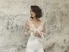 2021 Jumpsuits strój ślubny suknie ślubne plażowe długość kostki koronkowe długie rękawy pannynowe suknie Przykładowe Suknie Pochy BOHO BOHO PANTS S2300647