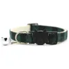 Kolorowe Grid Pet Collar Dzwon Kot Klamra Bezpieczeństwa Regulowany Pet Dog Kot Naszyjnik Neck Pasek Lead Dog Cat Supply VT1575