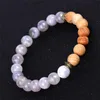 Natural Stone Ice Crack Agate Strand Armband Essential Oil Diffuser Träpärlor Armband Kvinnor Män modesmycken Will och Sandy