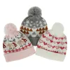 Dzieci Dzieci Dzieci Winter Kapelusz Boże Narodzenie Pompon Kapelusze Dinozaur Elk Serce Knitting Beanie Xmas Crochet Caps Baby Boys Girls Warmer Cap M2578