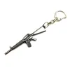 3D 시뮬레이션 총 펜던트 키 체인 6cm 금속 무기 모델 AK47 M16 총 키 링 키 홀더 블리스 터 카드 패키지 열쇠 고리