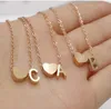 Nieuwe 26 Intial Brief Alfabet Hart Hanger Ketting Voor Vrouwen Goud Zilver Kleur A-Z Rvs Ketting Ketting Hot Sieraden Gift Epacket