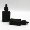 30ml Black Frosted Glass Liquid Reagent Pipette Dropper Bottles Square Essential Oil Perfume Bottle Smoke oil e liquid Bottles LX23599509