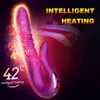 Dildo Vibrator Automatic Telescopic Rotation Heating 10 Speeds Vibration G-spot Clitoris Vaginal Massage Sex Toys for Women