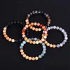 Natural stone Ice crack Agate strand bracelet Essential Oil Diffuser wood beads bracelets women men fashion jewelry will and sandy