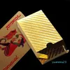 Whole24K Gold Playing Cards Poker Game Deck Gold Foil Poker Set Plastic Magic Card Waterproof Cards Magic NY0861949901