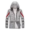 Mäns Jackor Mens Hooded Jacket Sommar Mäns Solskydd Tunna Andningsskydd Casual Outdoor Sports Male SA9151