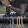 Męskie Hip Hop Cuban Link Bransoletka w stali nierdzewnej 3 11mm różne kolory 7 do 9 cali